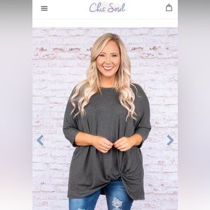 Chic Soul- NWOT- Grey Tunic 1x